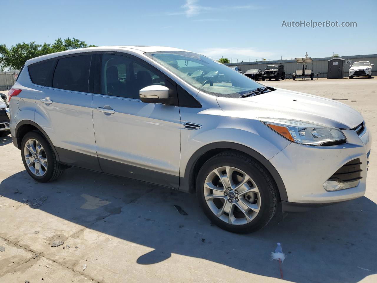 2013 Ford Escape Sel Silver vin: 1FMCU0H90DUD71464