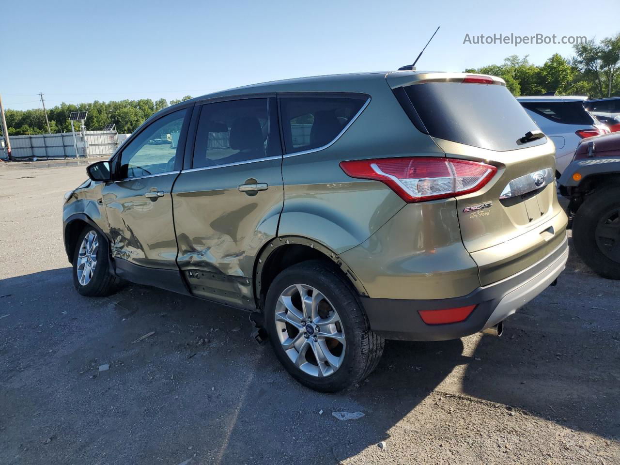 2013 Ford Escape Sel Green vin: 1FMCU0H92DUB70469