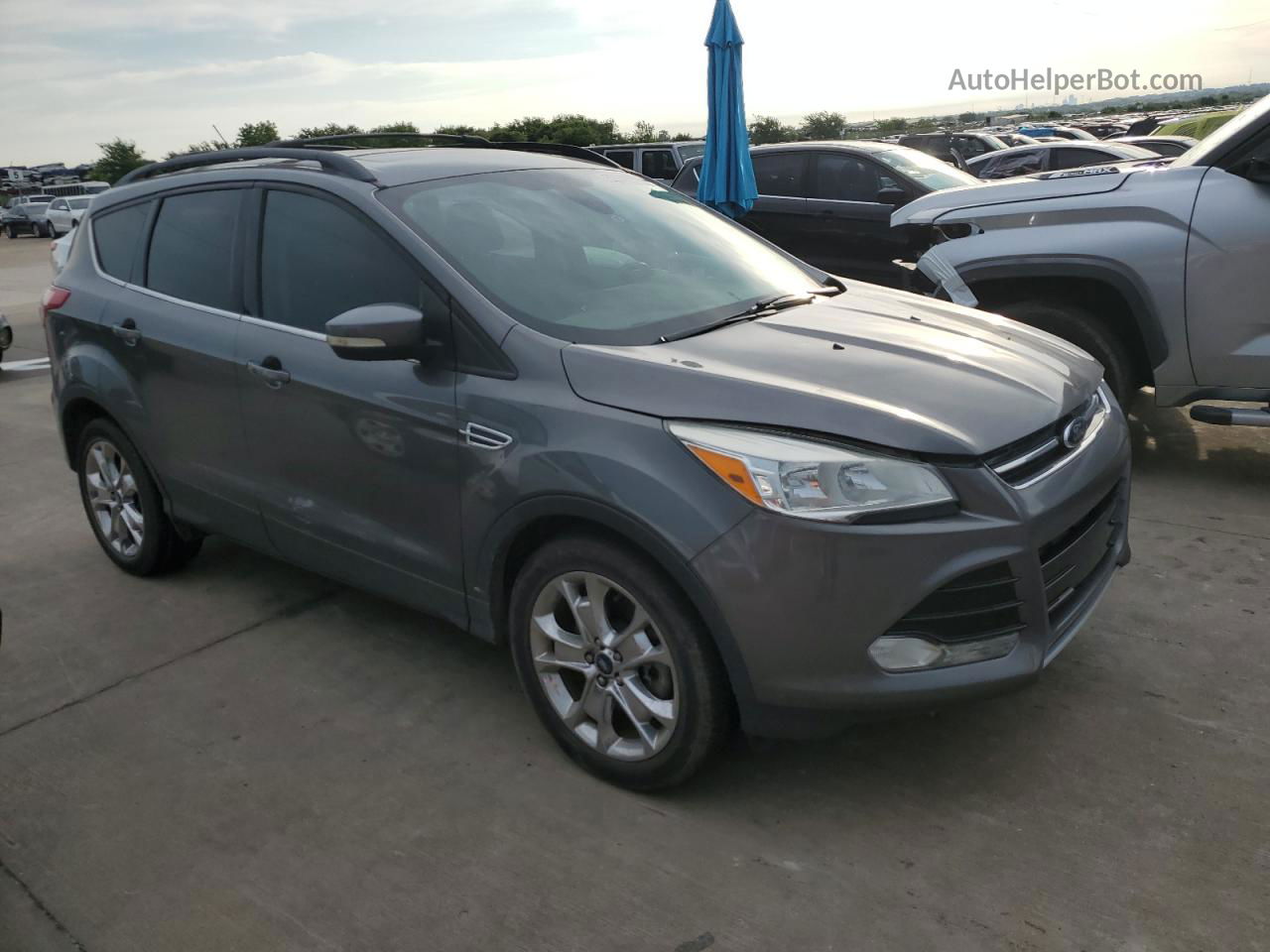 2013 Ford Escape Sel Gray vin: 1FMCU0H93DUC46412