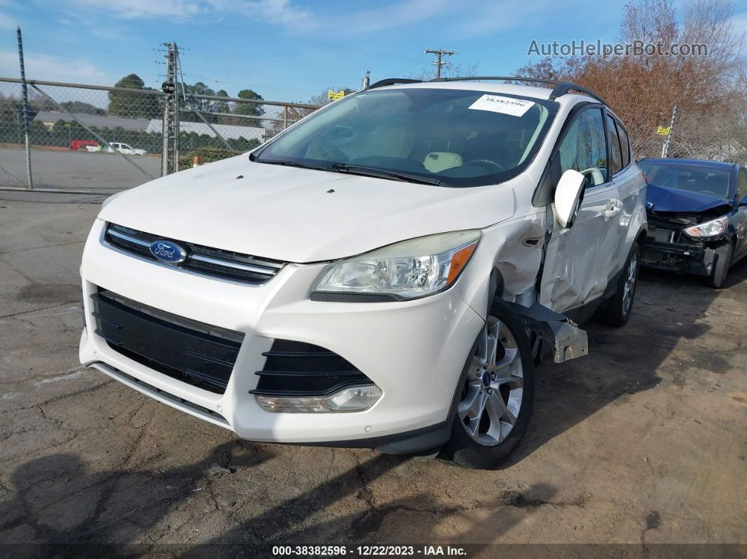 2013 Ford Escape Sel White vin: 1FMCU0H94DUC08087