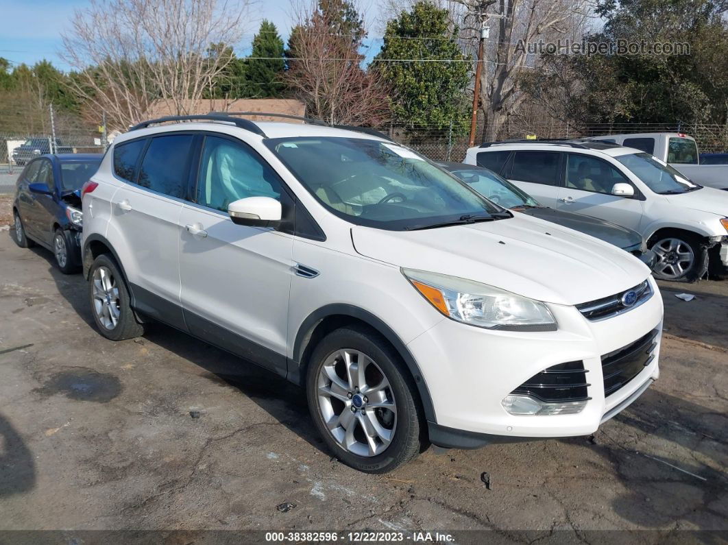 2013 Ford Escape Sel White vin: 1FMCU0H94DUC08087