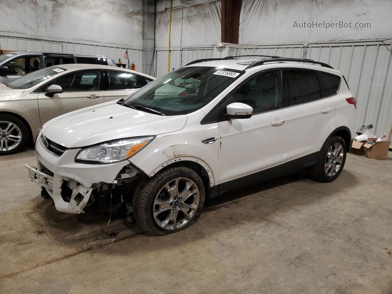 2013 Ford Escape Sel White vin: 1FMCU0H94DUD36717