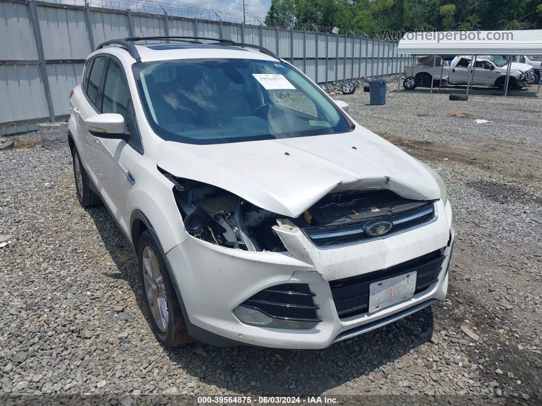 2013 Ford Escape Sel White vin: 1FMCU0H95DUA57549