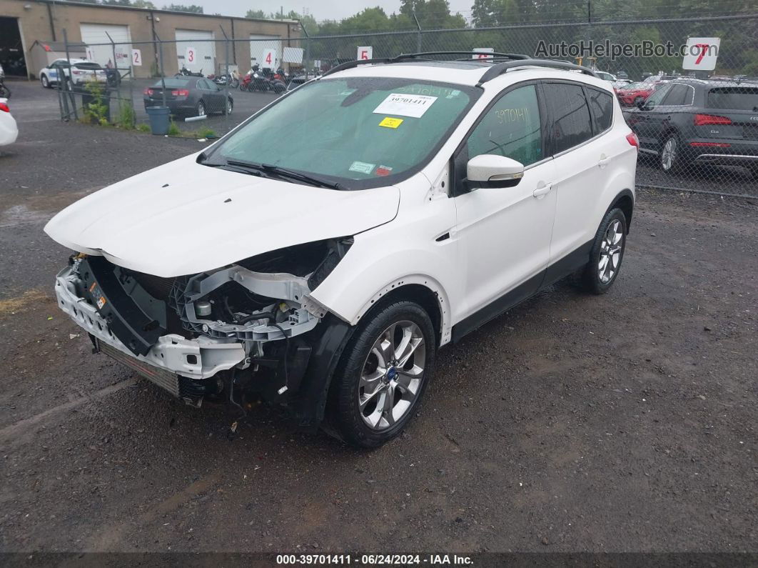 2013 Ford Escape Sel Белый vin: 1FMCU0H96DUA13706