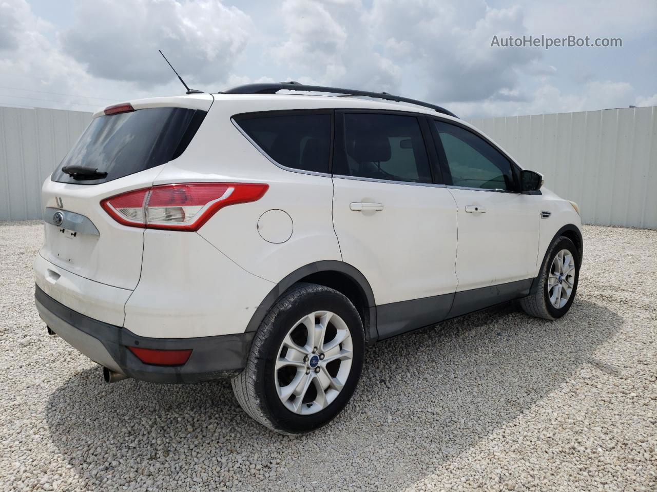 2013 Ford Escape Sel White vin: 1FMCU0H96DUA83903