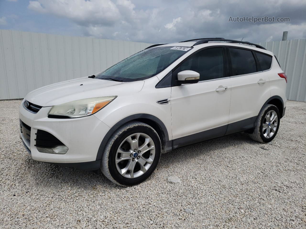 2013 Ford Escape Sel White vin: 1FMCU0H96DUA83903