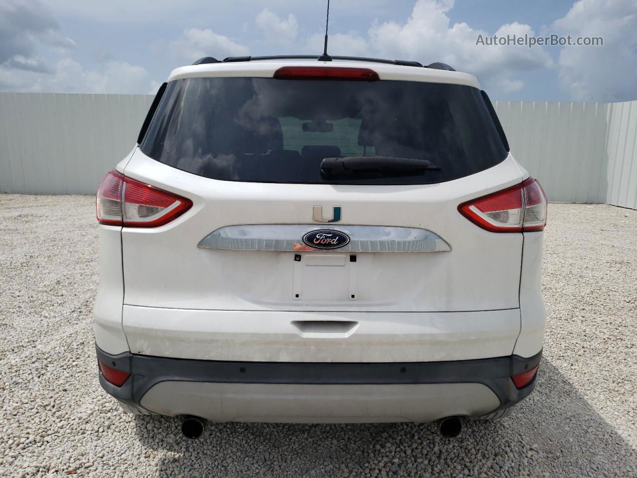 2013 Ford Escape Sel White vin: 1FMCU0H96DUA83903