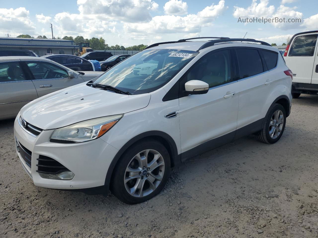 2013 Ford Escape Sel White vin: 1FMCU0H97DUB12731