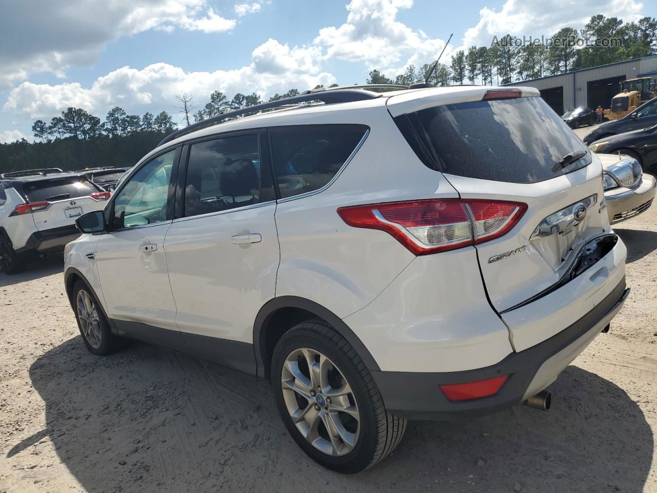 2013 Ford Escape Sel White vin: 1FMCU0H97DUB12731