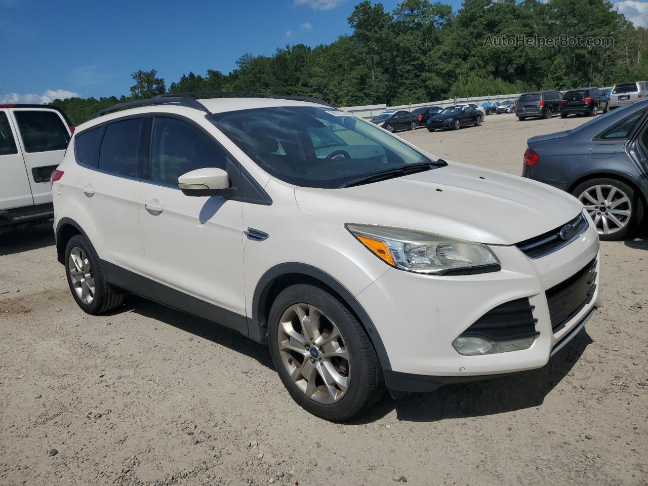 2013 Ford Escape Sel White vin: 1FMCU0H97DUB12731