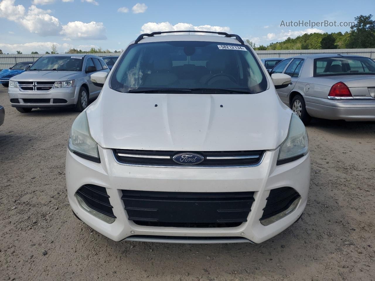 2013 Ford Escape Sel White vin: 1FMCU0H97DUB12731