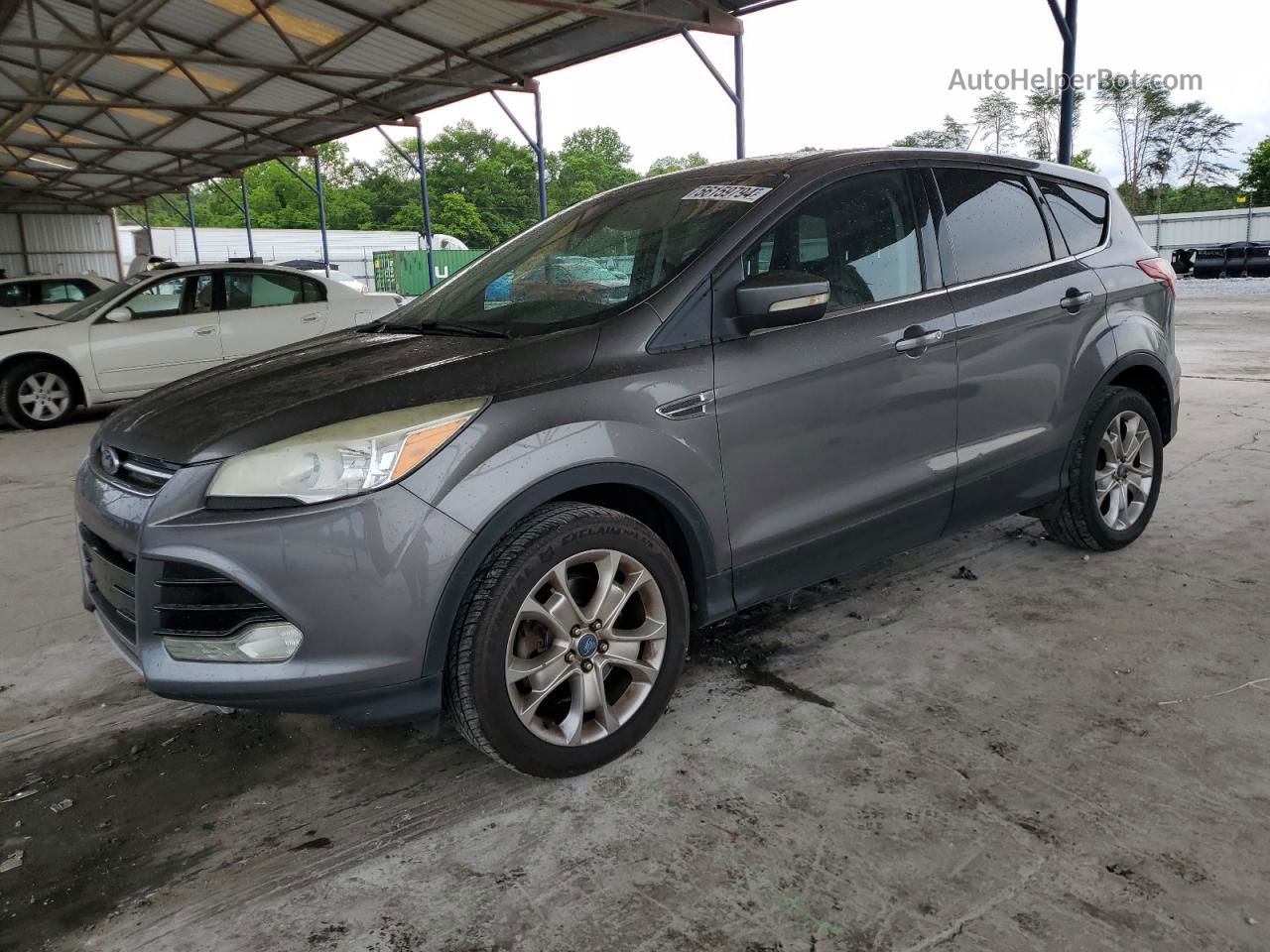 2013 Ford Escape Sel Gray vin: 1FMCU0H98DUA34671