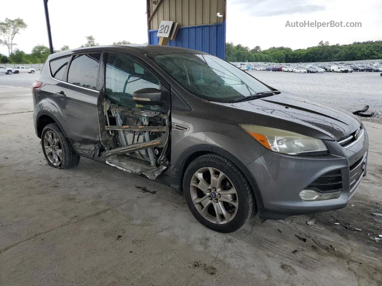 2013 Ford Escape Sel Gray vin: 1FMCU0H98DUA34671