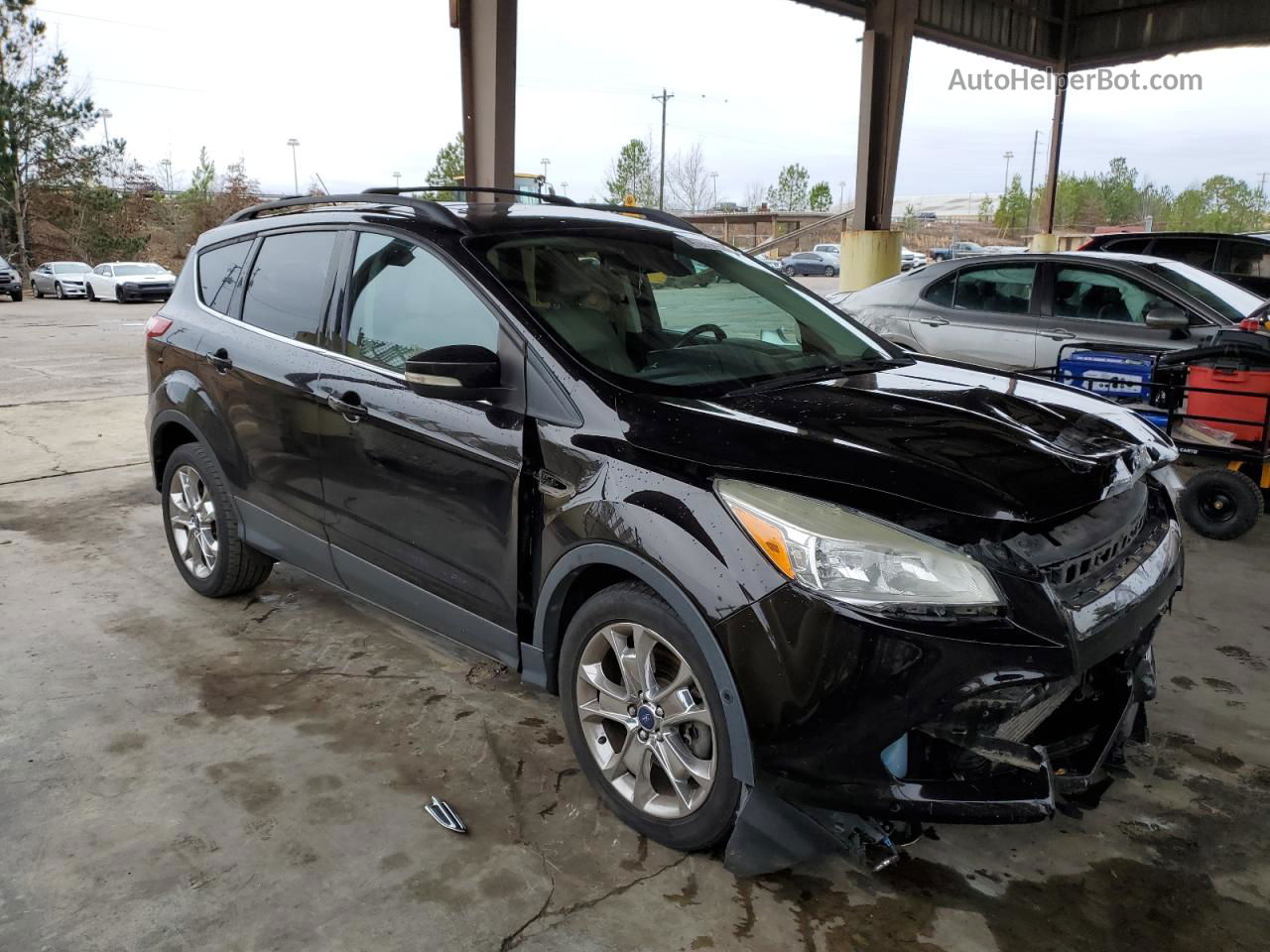 2013 Ford Escape Sel Черный vin: 1FMCU0H98DUB28775