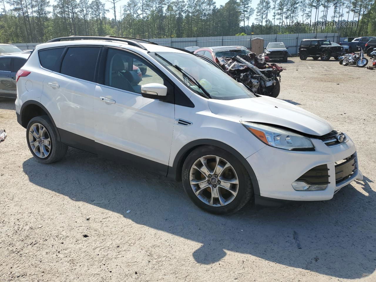 2013 Ford Escape Sel White vin: 1FMCU0H99DUB77872