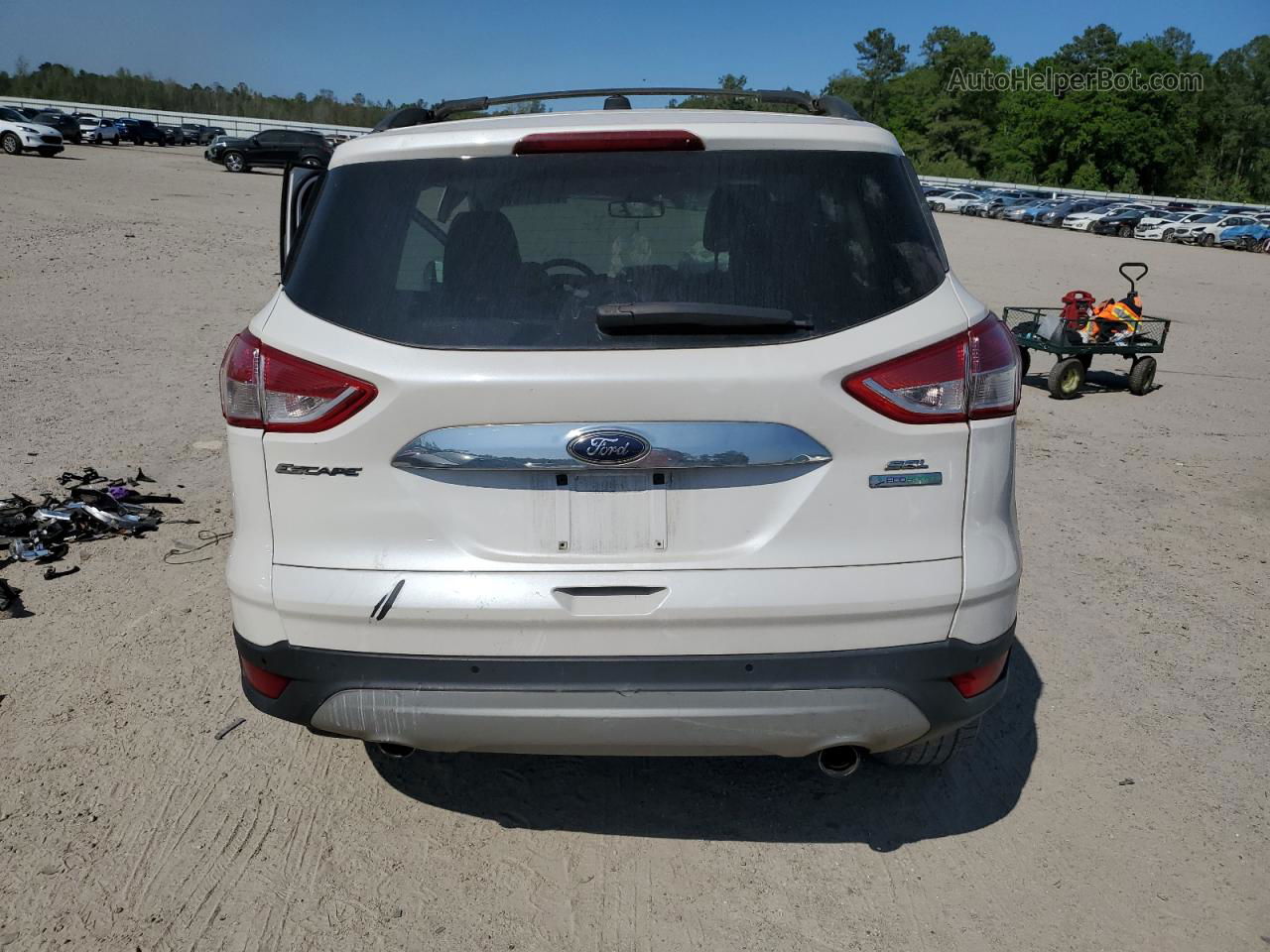 2013 Ford Escape Sel White vin: 1FMCU0H99DUB77872