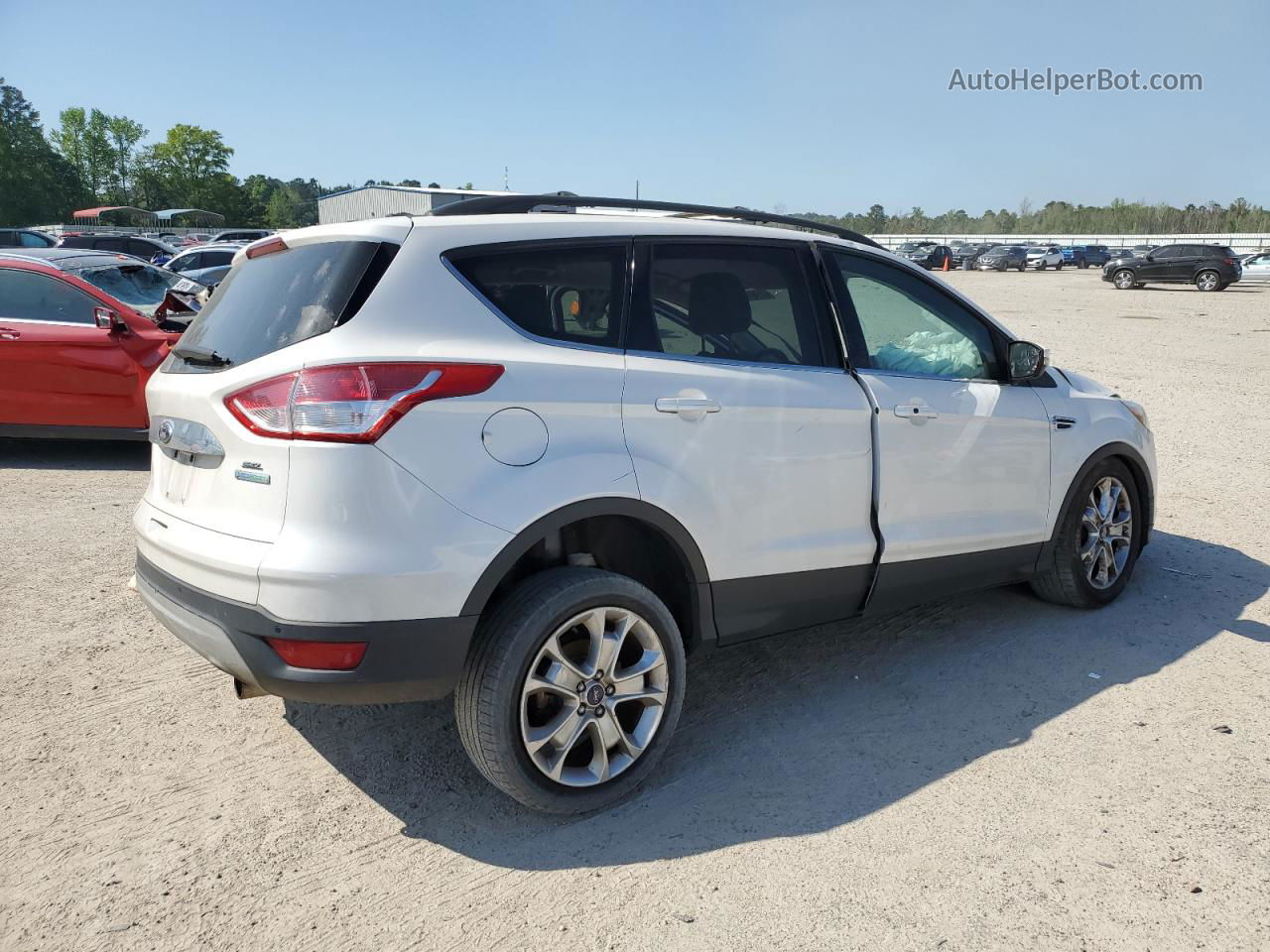 2013 Ford Escape Sel White vin: 1FMCU0H99DUB77872