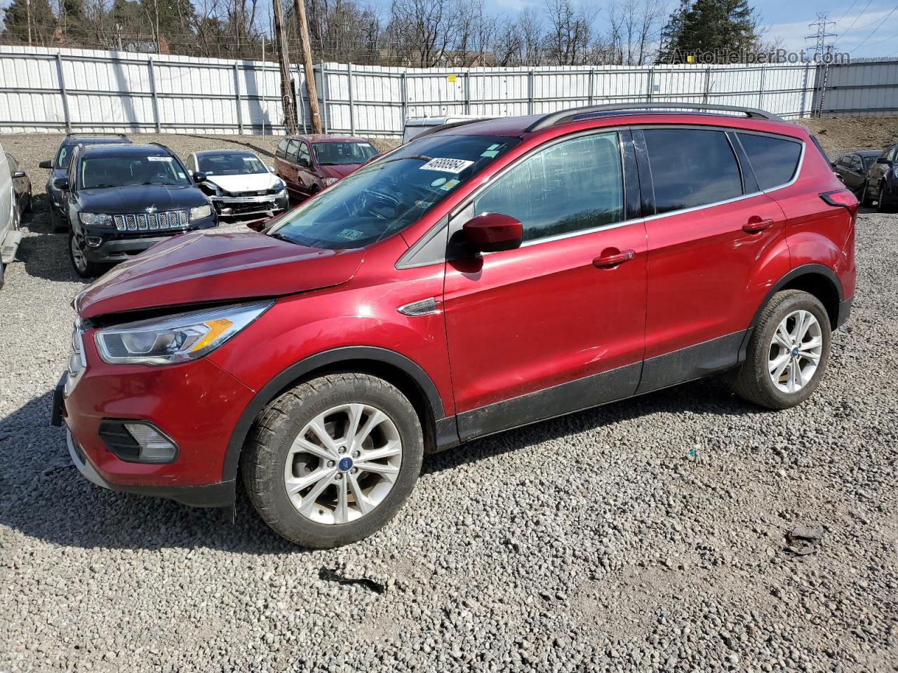 2019 Ford Escape Sel Бордовый vin: 1FMCU0HD5KUA62719