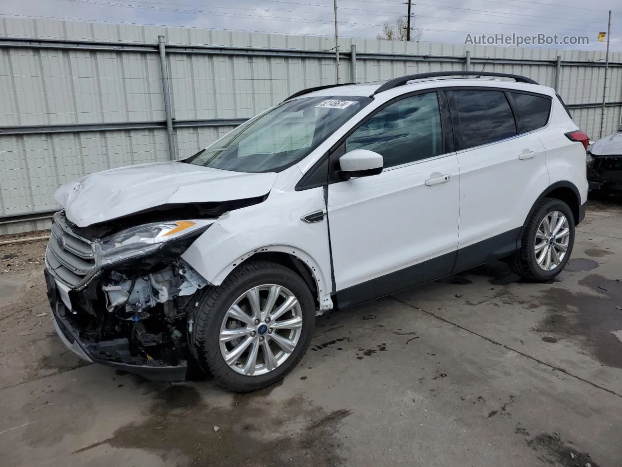 2019 Ford Escape Sel White vin: 1FMCU0HD5KUB04712