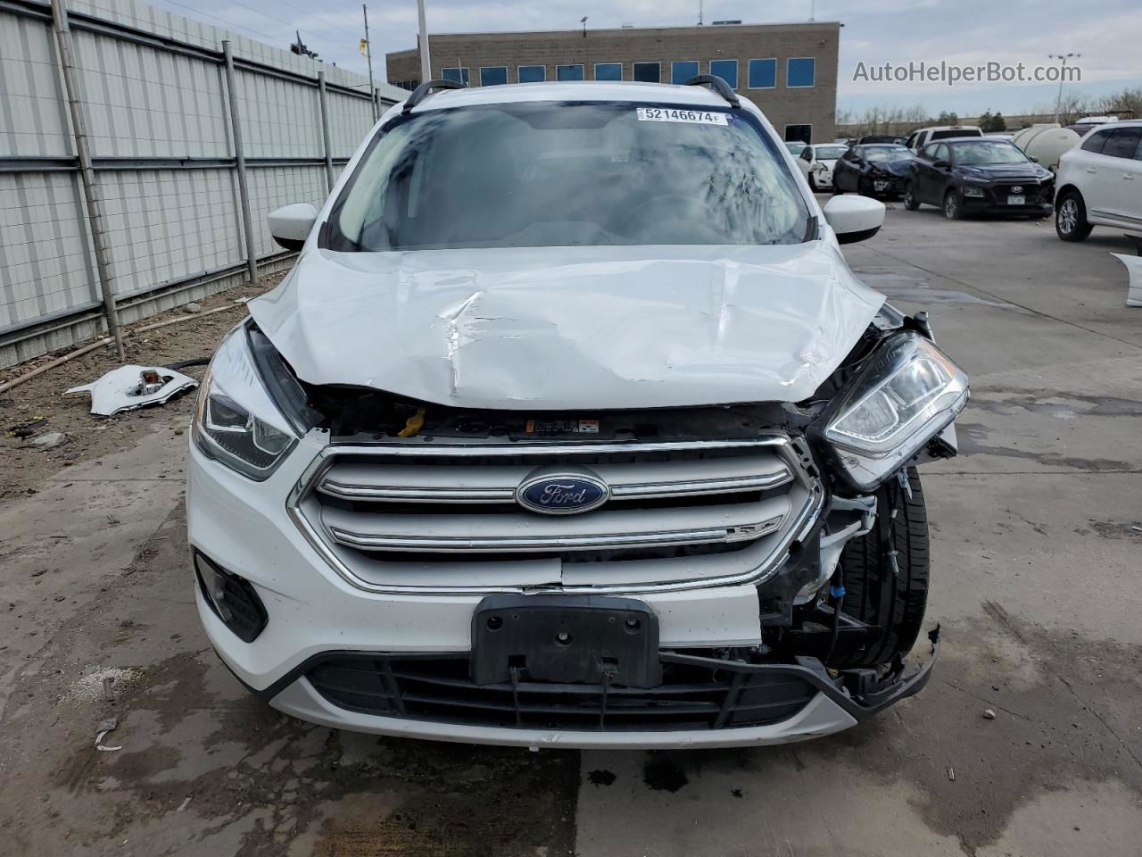 2019 Ford Escape Sel White vin: 1FMCU0HD5KUB04712