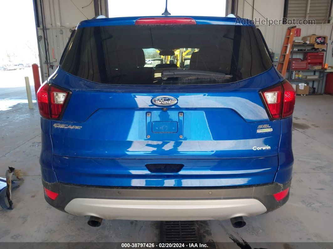 2019 Ford Escape Sel Синий vin: 1FMCU0HD5KUC33081