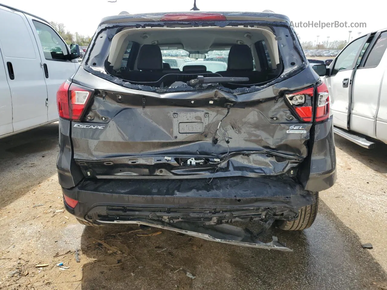 2019 Ford Escape Sel Gray vin: 1FMCU0HD7KUA71518