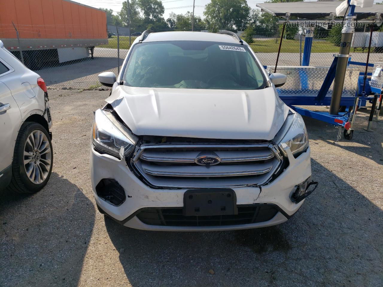 2019 Ford Escape Sel White vin: 1FMCU0HD9KUC31379