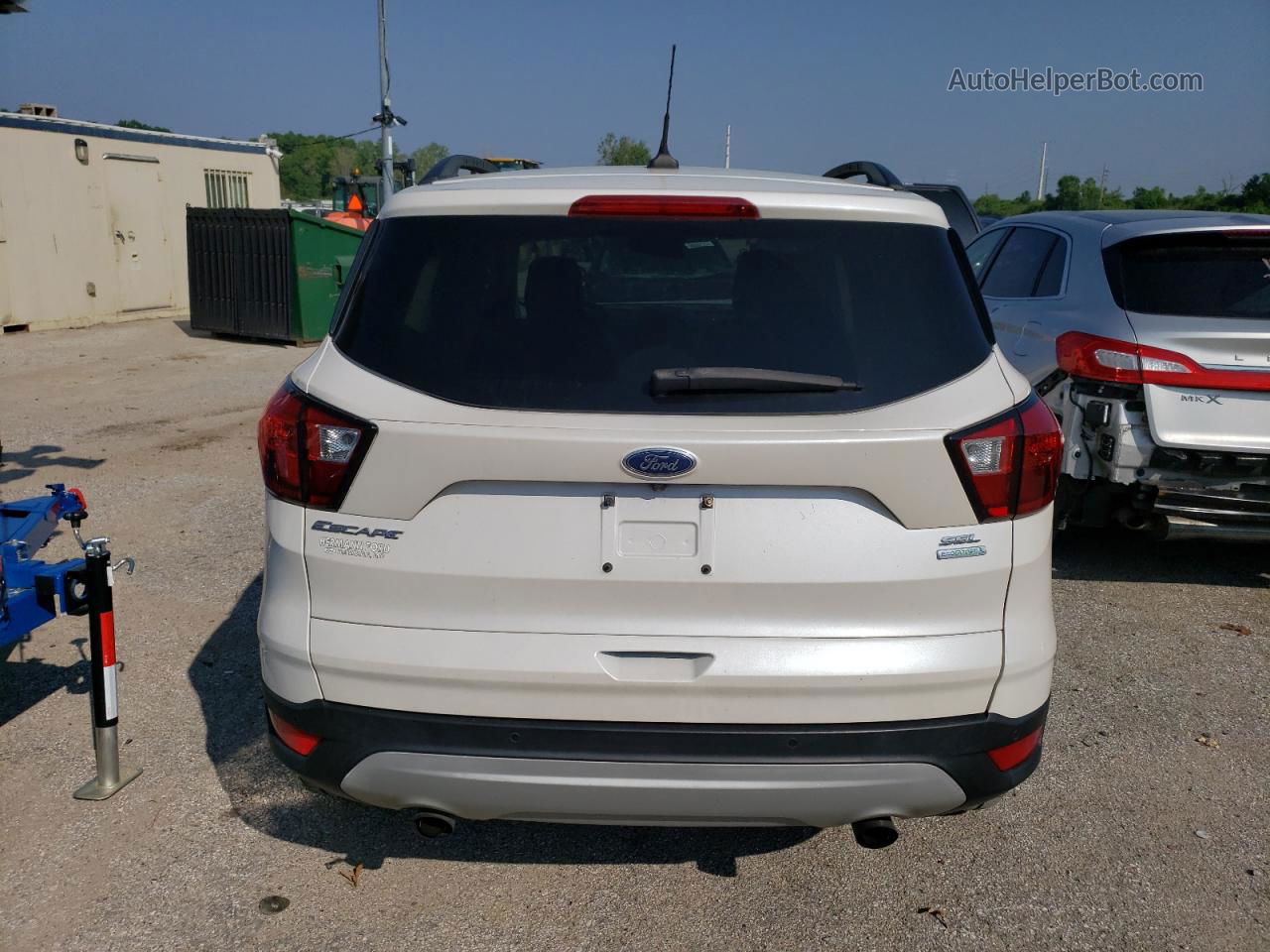 2019 Ford Escape Sel White vin: 1FMCU0HD9KUC31379