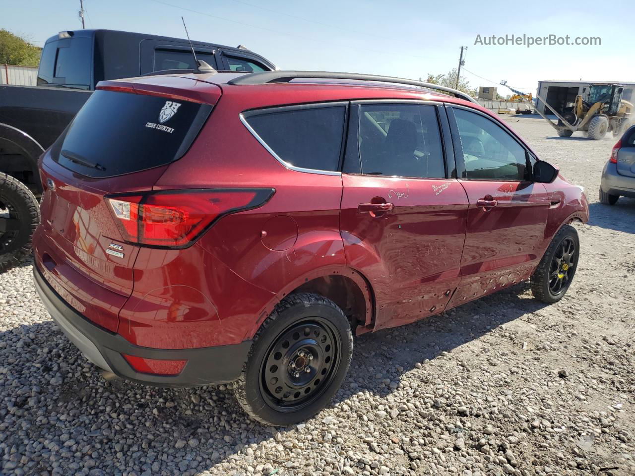 2019 Ford Escape Sel Burgundy vin: 1FMCU0HDXKUA18263