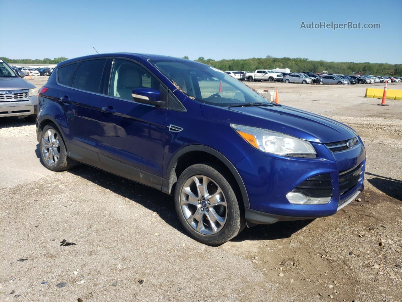 2013 Ford Escape Sel Blue vin: 1FMCU0HX1DUB23352