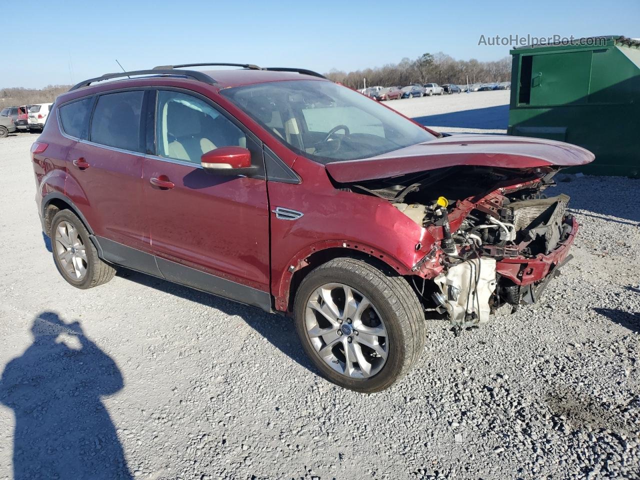 2013 Ford Escape Sel Красный vin: 1FMCU0HX1DUD84030