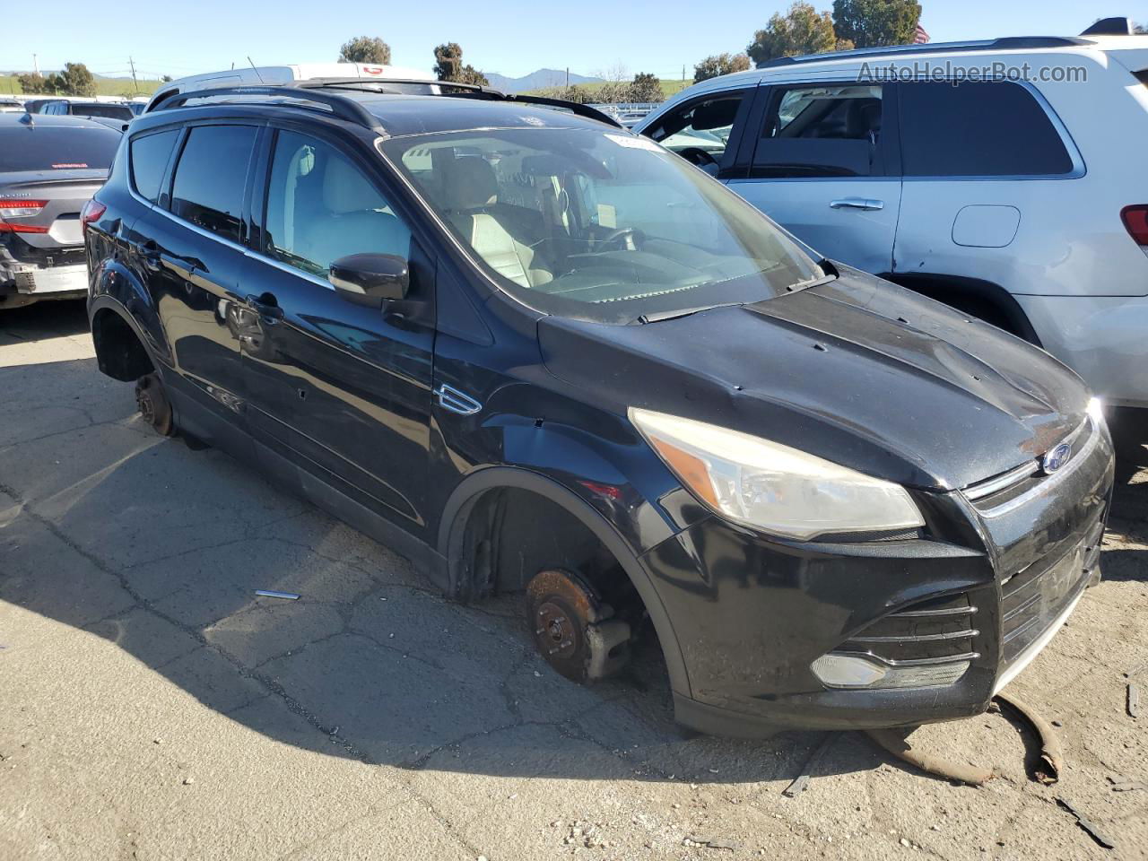 2013 Ford Escape Sel Черный vin: 1FMCU0HX1DUD86506