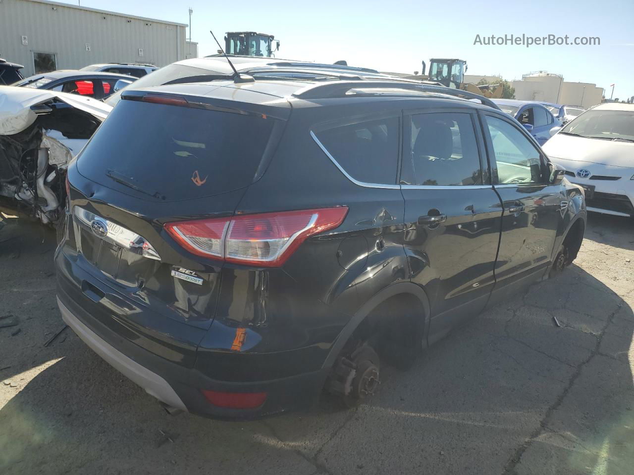 2013 Ford Escape Sel Черный vin: 1FMCU0HX1DUD86506