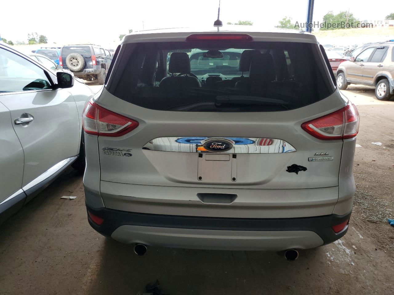 2013 Ford Escape Sel Silver vin: 1FMCU0HX2DUB20671