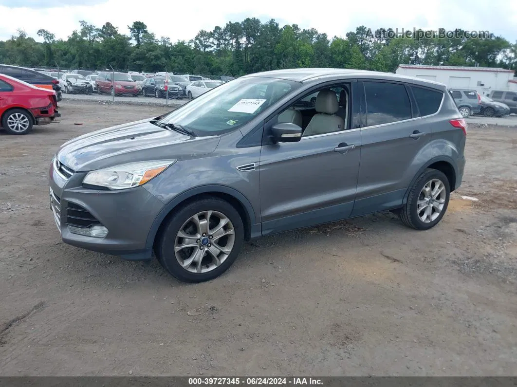 2013 Ford Escape Sel Gray vin: 1FMCU0HX4DUB66003