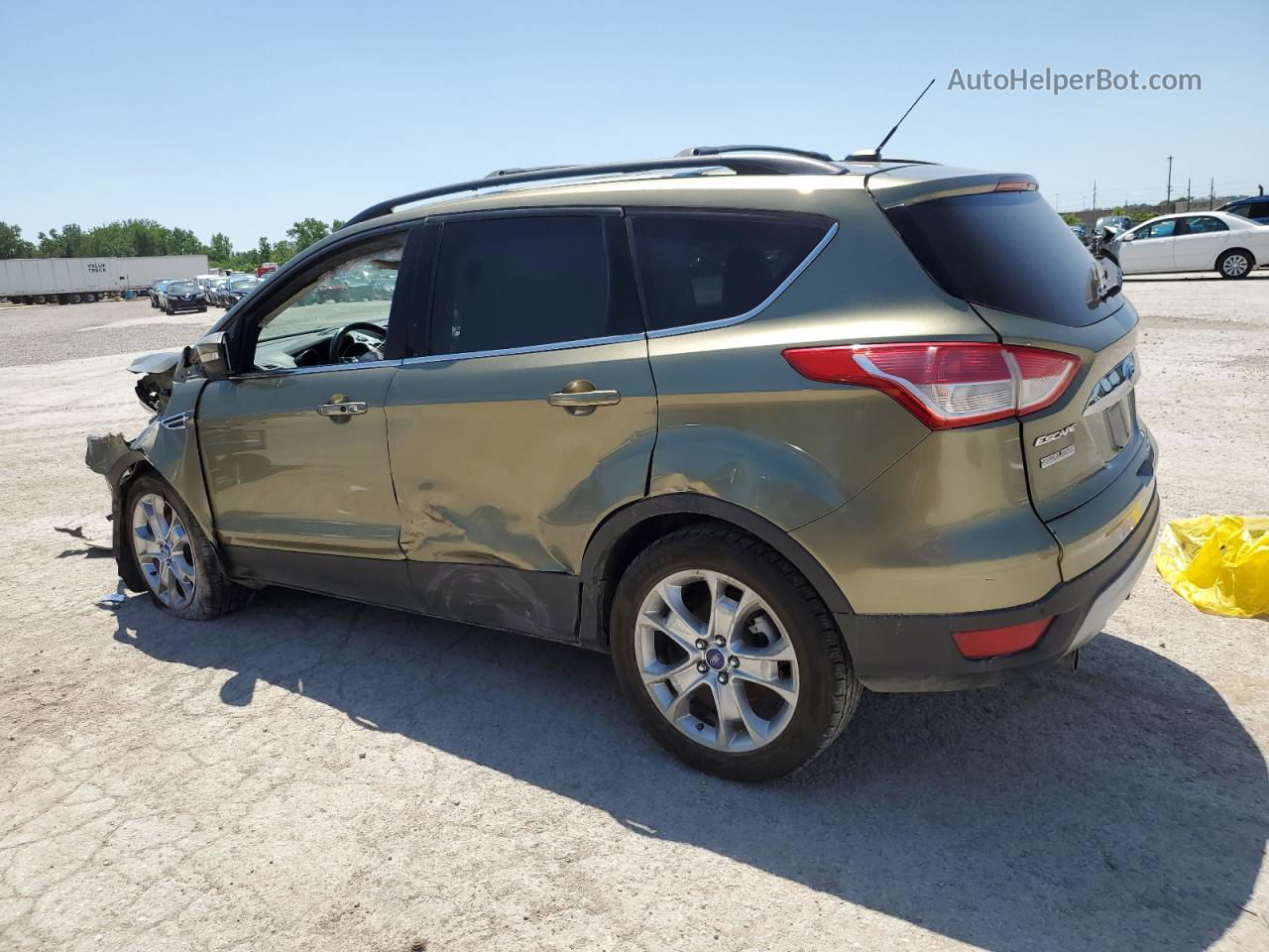 2013 Ford Escape Sel Green vin: 1FMCU0HX4DUB95534