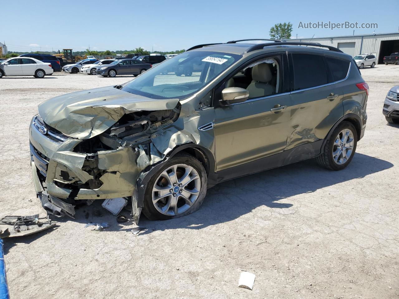 2013 Ford Escape Sel Green vin: 1FMCU0HX4DUB95534