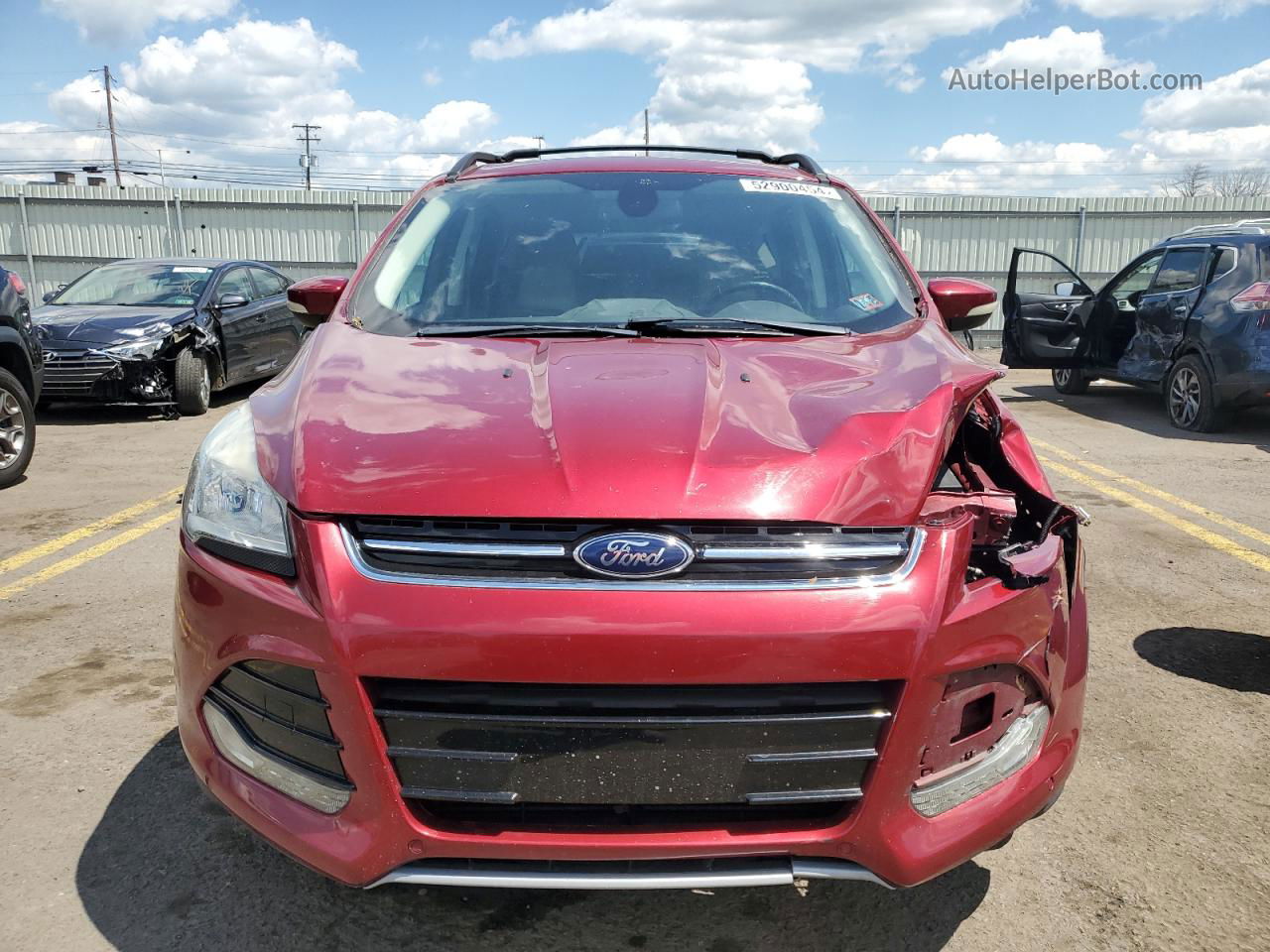 2013 Ford Escape Sel Red vin: 1FMCU0HX4DUD83213