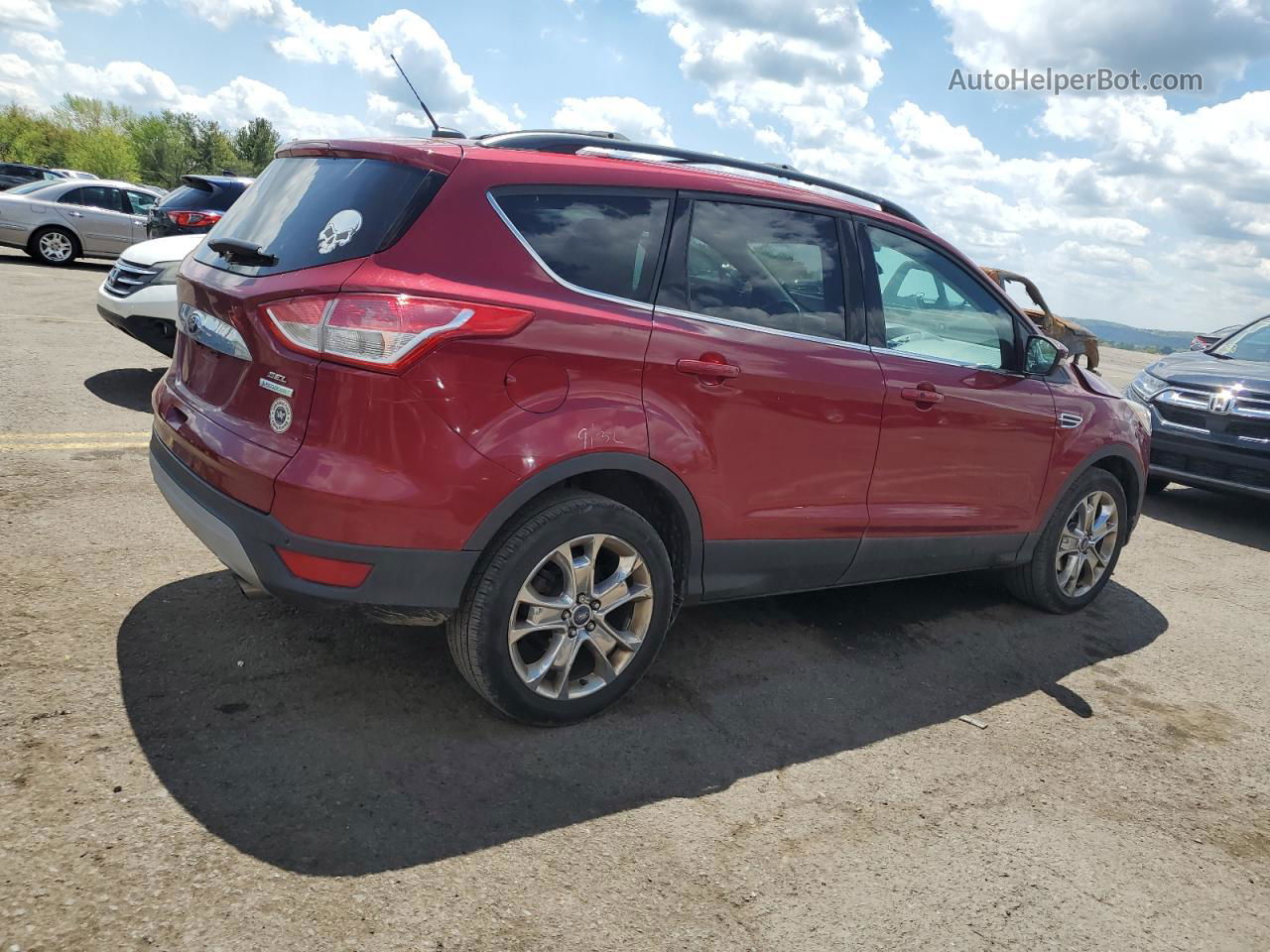 2013 Ford Escape Sel Red vin: 1FMCU0HX4DUD83213