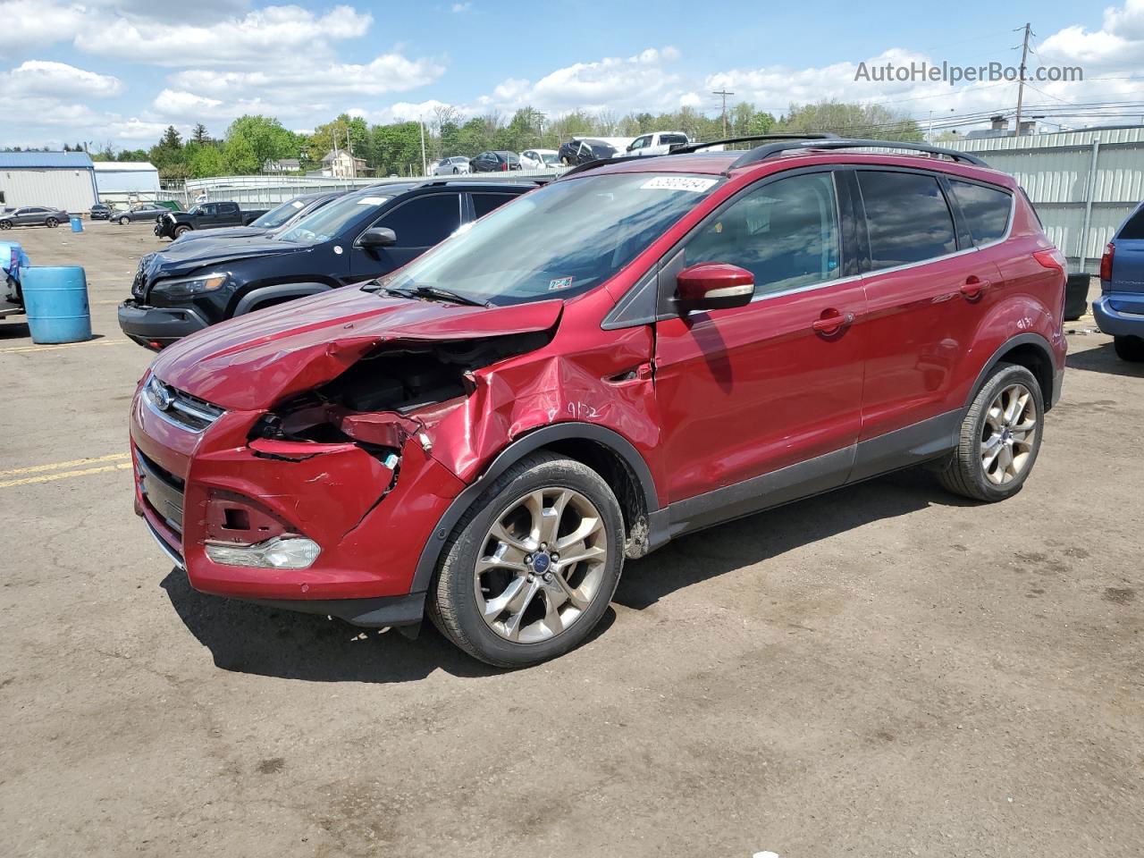 2013 Ford Escape Sel Red vin: 1FMCU0HX4DUD83213