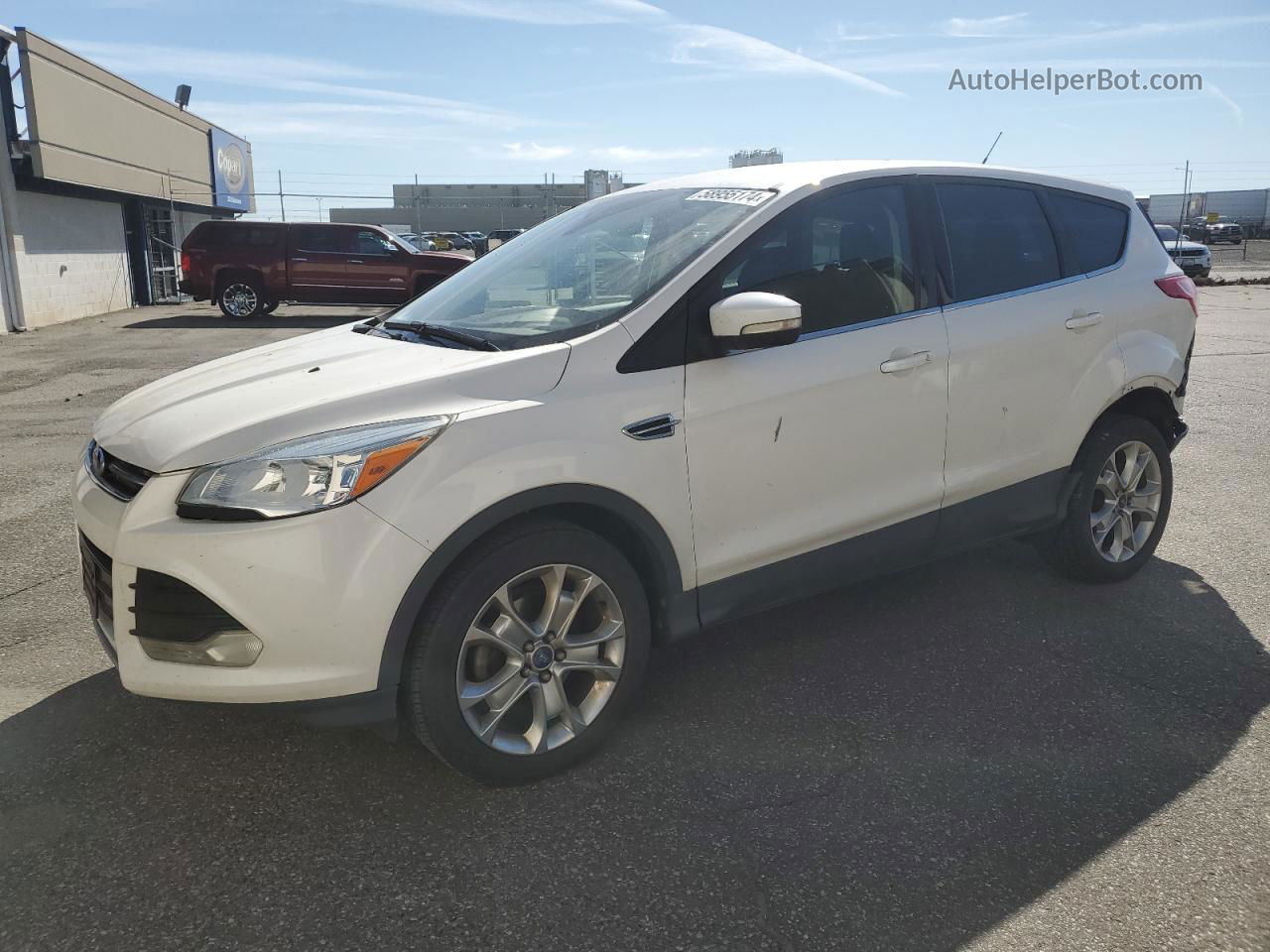 2013 Ford Escape Sel White vin: 1FMCU0HX5DUA55055