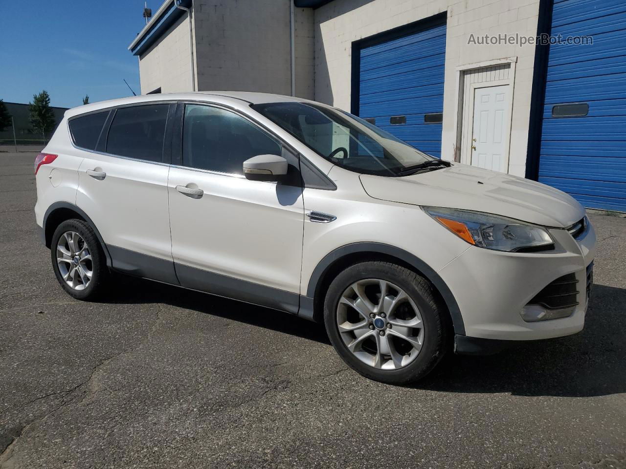 2013 Ford Escape Sel White vin: 1FMCU0HX5DUA55055