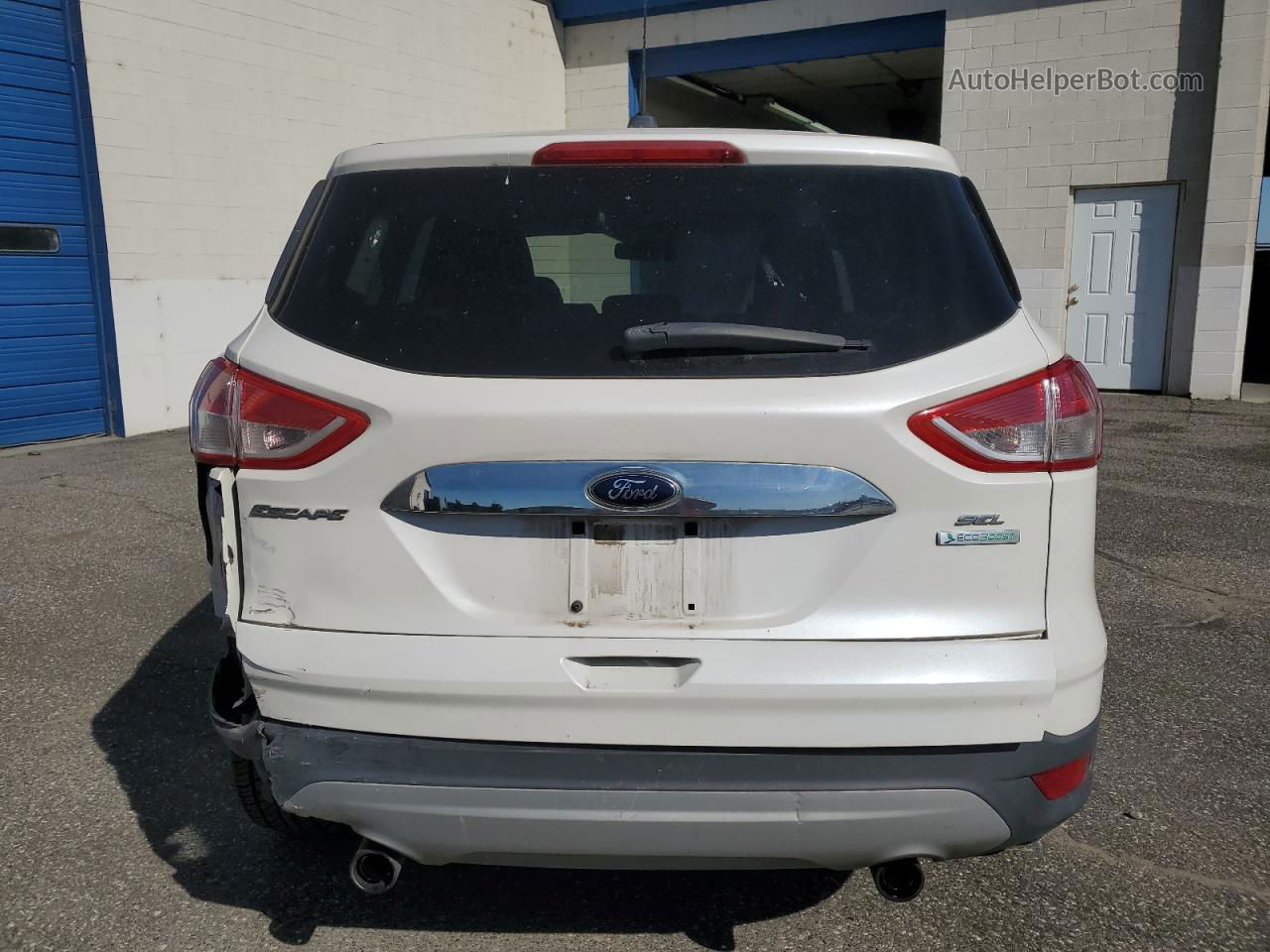 2013 Ford Escape Sel White vin: 1FMCU0HX5DUA55055