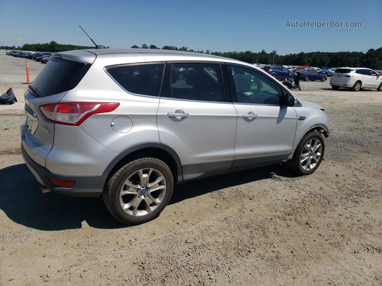 2013 Ford Escape Sel Silver vin: 1FMCU0HX5DUB65989