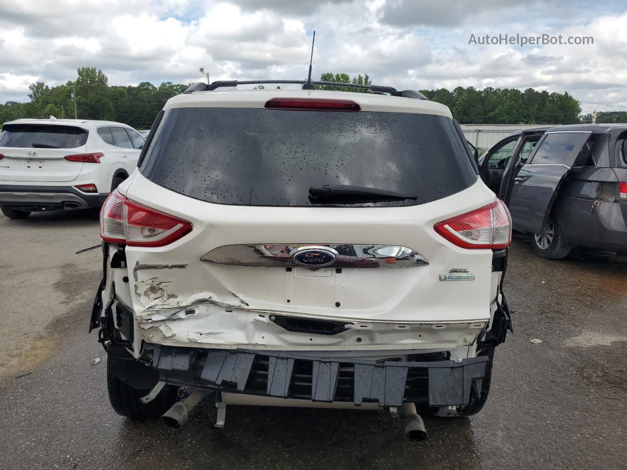 2013 Ford Escape Sel Белый vin: 1FMCU0HX5DUD64346