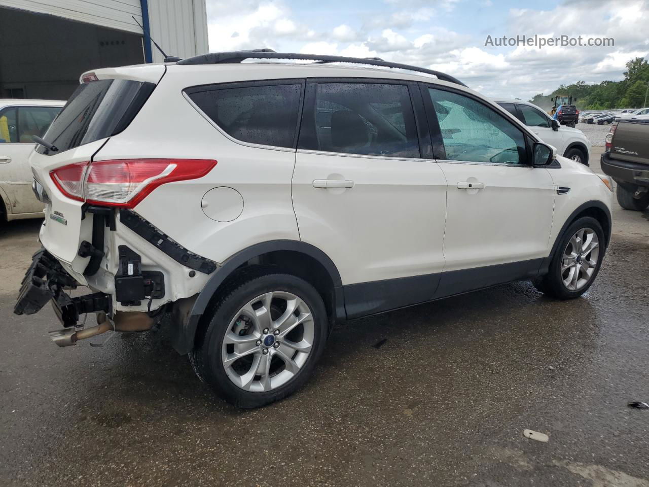 2013 Ford Escape Sel White vin: 1FMCU0HX5DUD64346