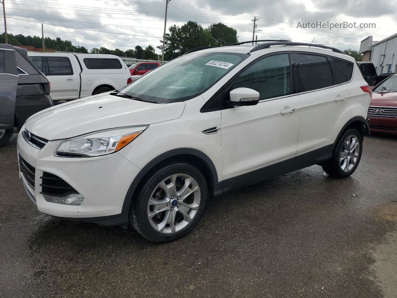 2013 Ford Escape Sel White vin: 1FMCU0HX5DUD64346