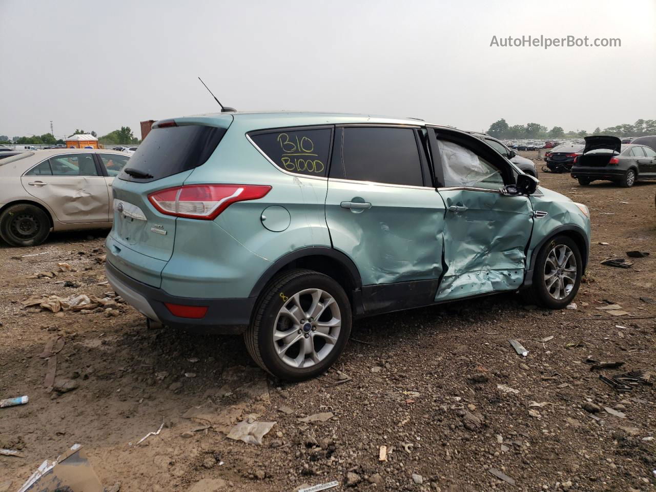 2013 Ford Escape Sel Green vin: 1FMCU0HX6DUD11106