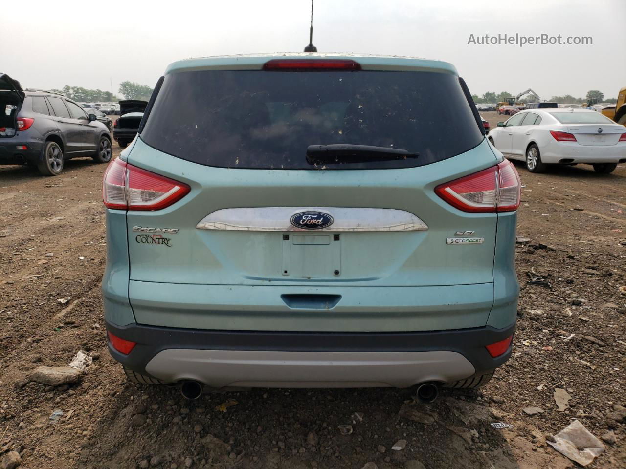 2013 Ford Escape Sel Green vin: 1FMCU0HX6DUD11106