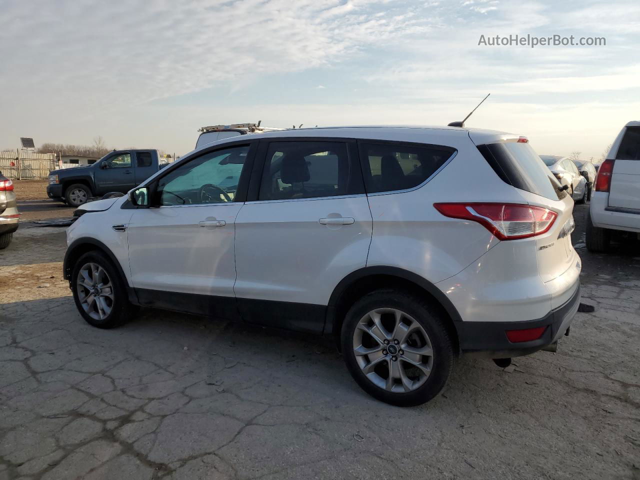 2013 Ford Escape Sel White vin: 1FMCU0HX8DUB38592